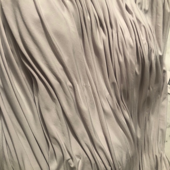 Rene Ruiz One-shoulder Gray Evening Gown w/ Slit - Picture 3 of 6